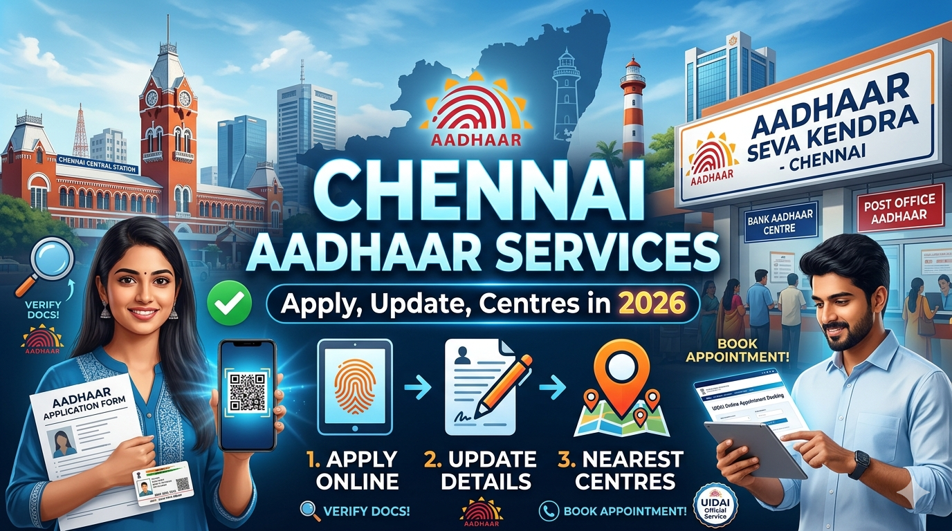 Read more about the article Chennai Aadhaar Services: Apply, Update, Centres in 2026