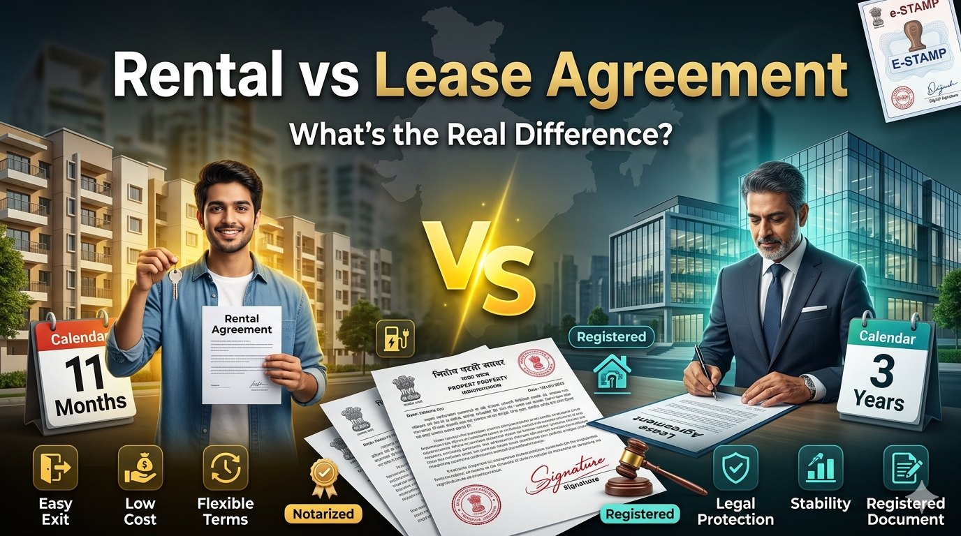 Difference Between Rental Agreement and Lease Agreeme